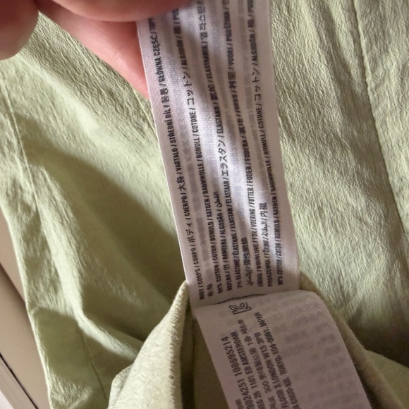 Abercrombie Short-Sleeve Stretch Mini Dress in Light Green Size Medium - Picture 6 of 6